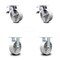 Service Caster 6 Inch Semi Steel Caster Set with Roller Bearing 2 Brakes 2 Rigid SCC-TTL30S620-SSR-2-R-2 - alternate 1